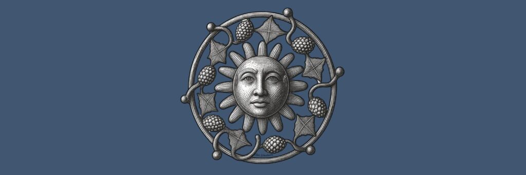 Auge in Auge mit dem Antagonisten 7 Sonnenkreis Medaille Skizze Auge in Auge mit dem Antagonisten Ellas Schreibwelt